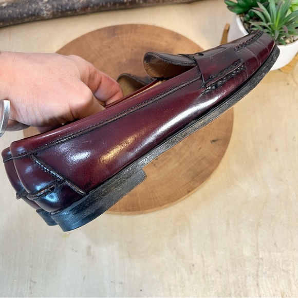 Vintage Weejuns Burgundy Penny Loafers | Women’s 9 (Marked Men’s 7.5 D) - Picture 12 of 15